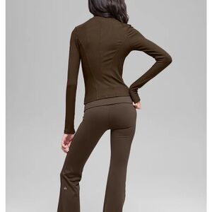 ALO Yoga Espresso Brown Foldover Flare Pants size small